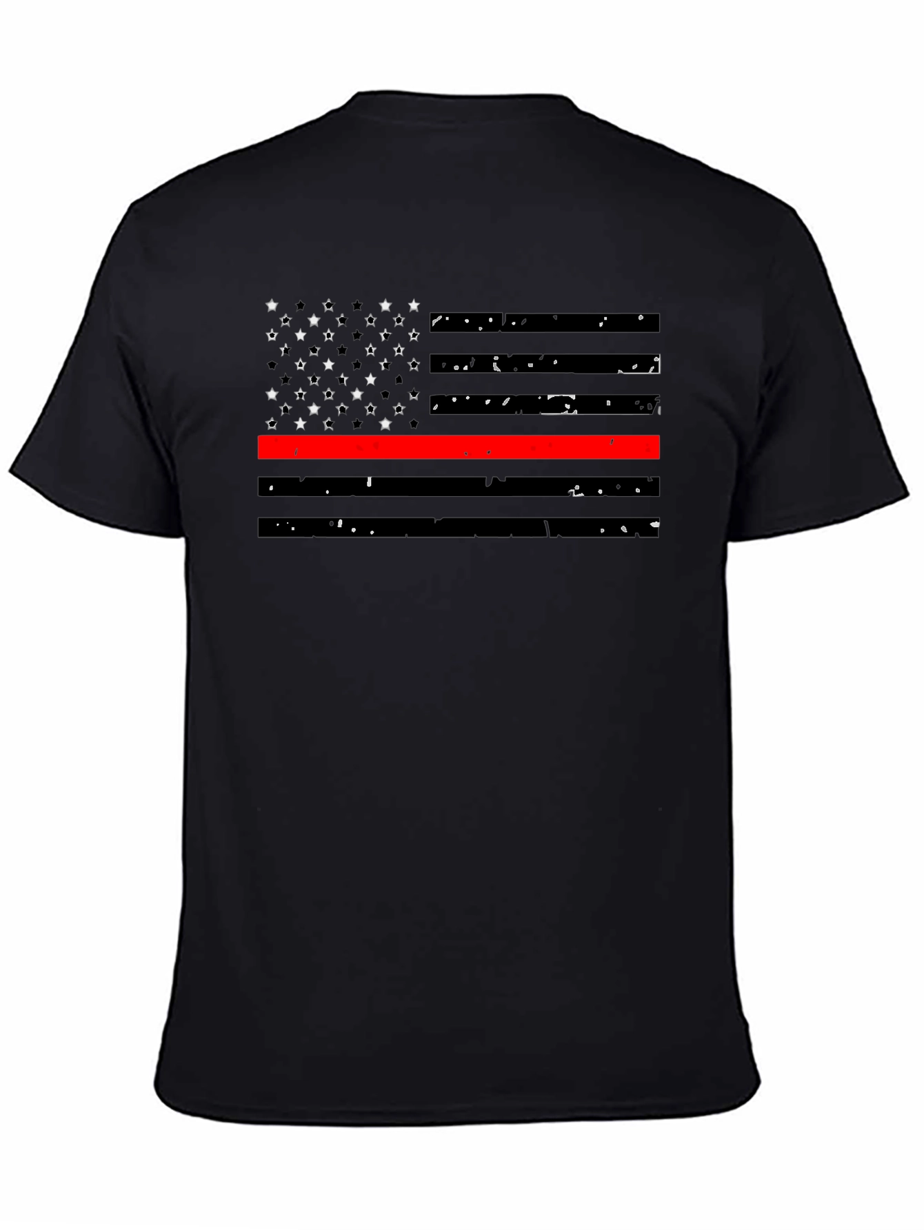 Thin Red Line Flag Graphic T-Shirt