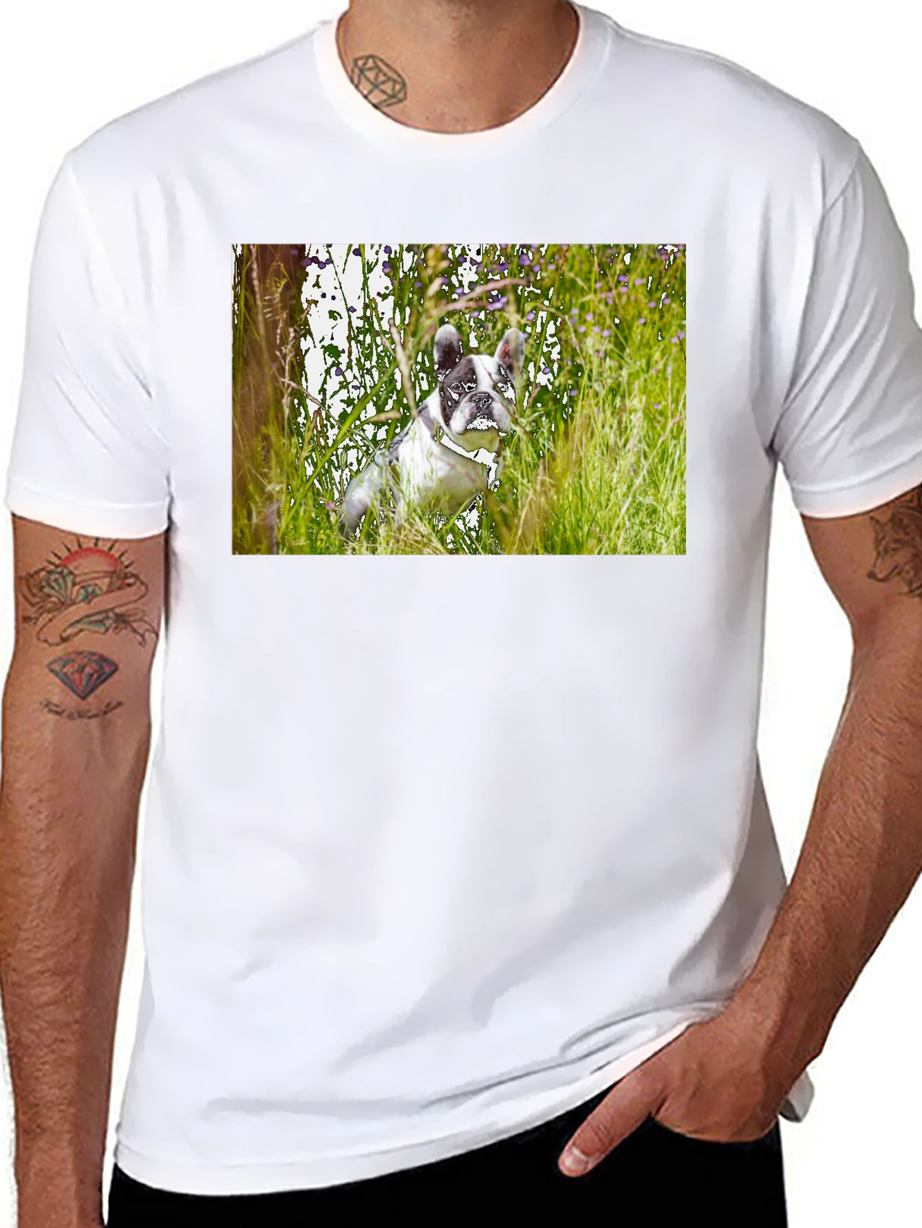 Dog in Nature Graphic T-Shirt – Stylish Dog Lover Tee