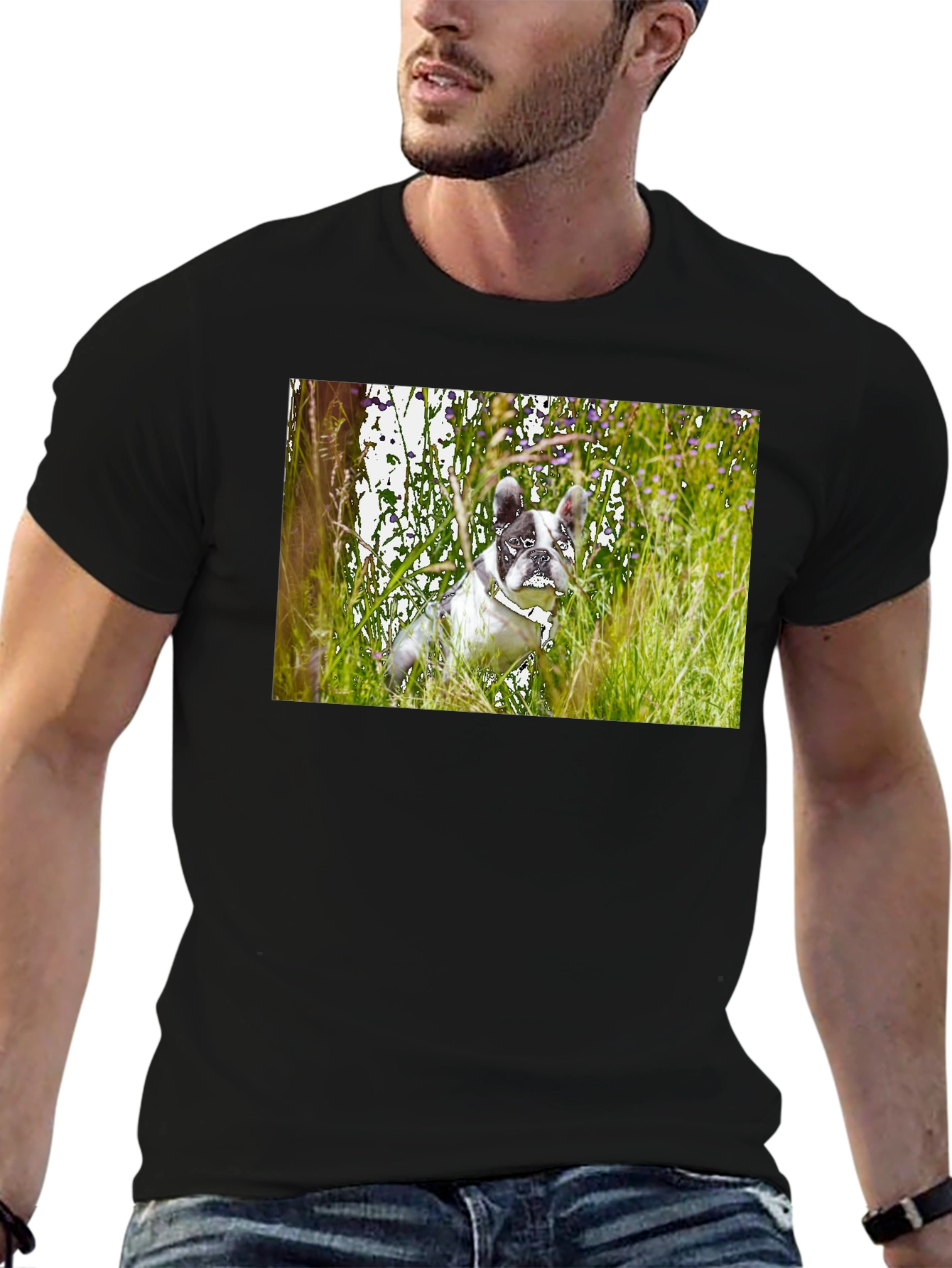 Dog in Nature Graphic T-Shirt – Stylish Dog Lover Tee