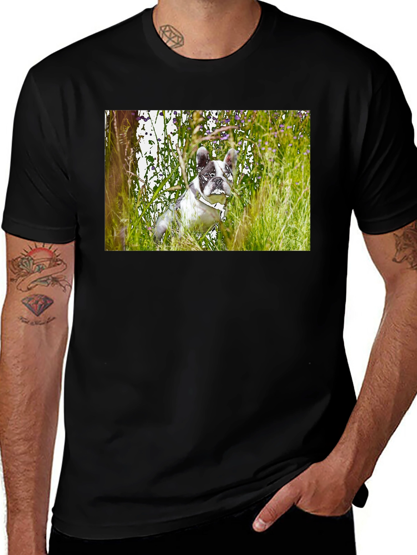 Dog in Nature Graphic T-Shirt – Stylish Dog Lover Tee