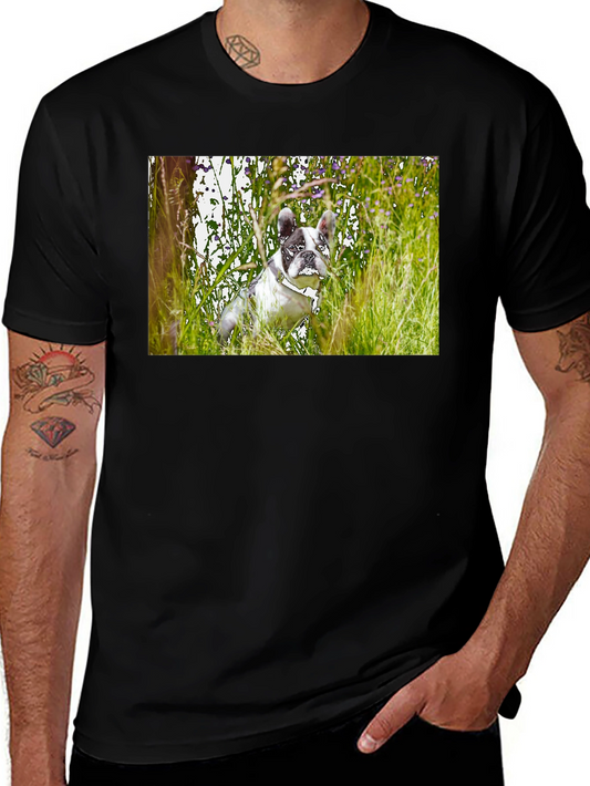 Dog in Nature Graphic T-Shirt – Stylish Dog Lover Tee