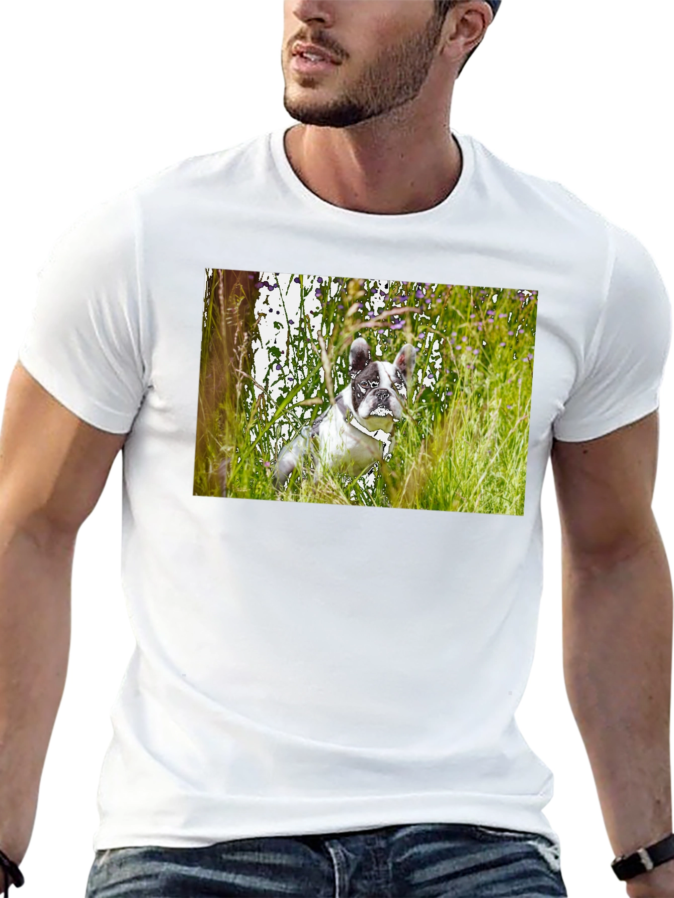 Dog in Nature Graphic T-Shirt – Stylish Dog Lover Tee