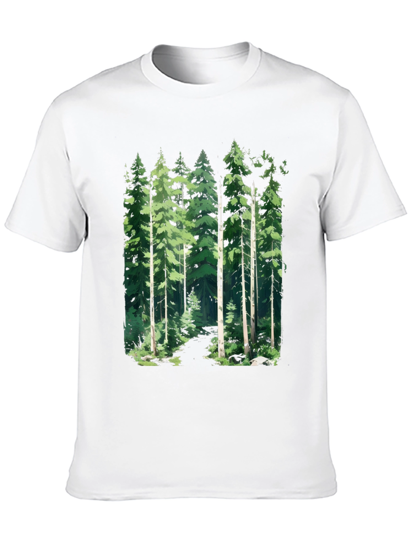 Forest Graphic Tee - Nature Inspired Black T-Shirt