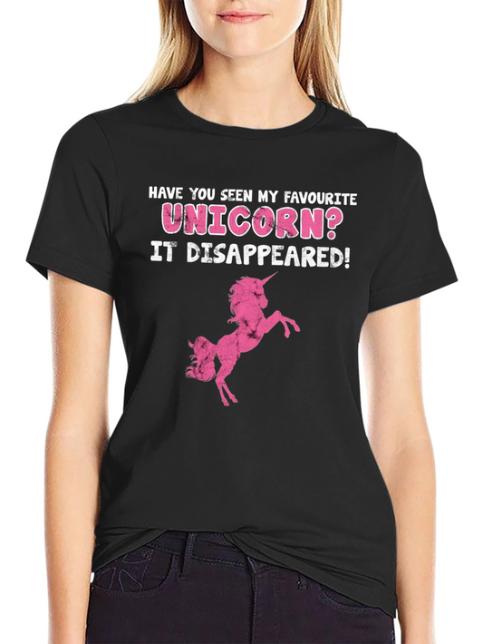 Unicorn Disappeared Graphic Tee - Humor Shirt