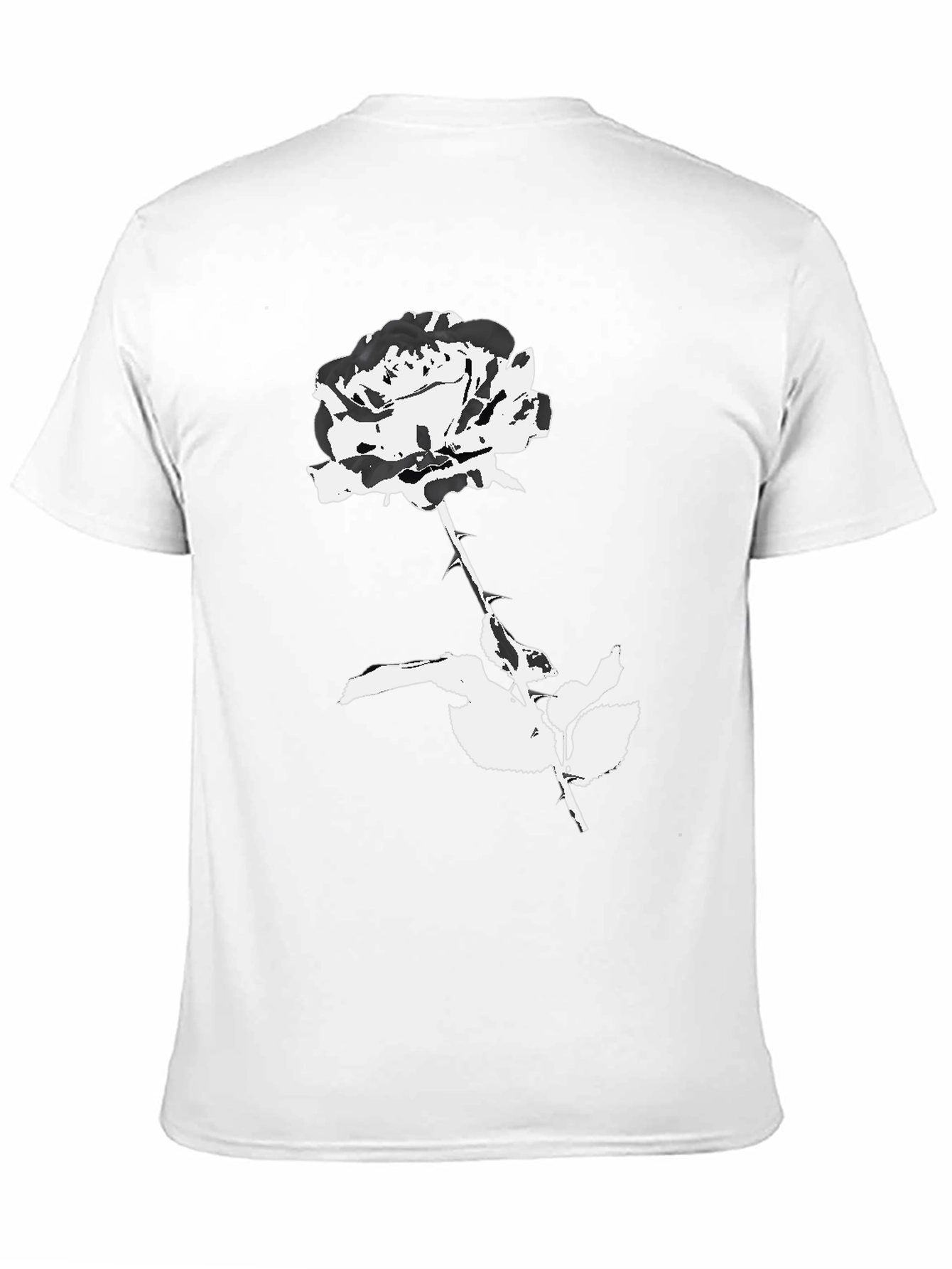 Black Rose Graphic Tee - Stylish Unisex T-Shirt