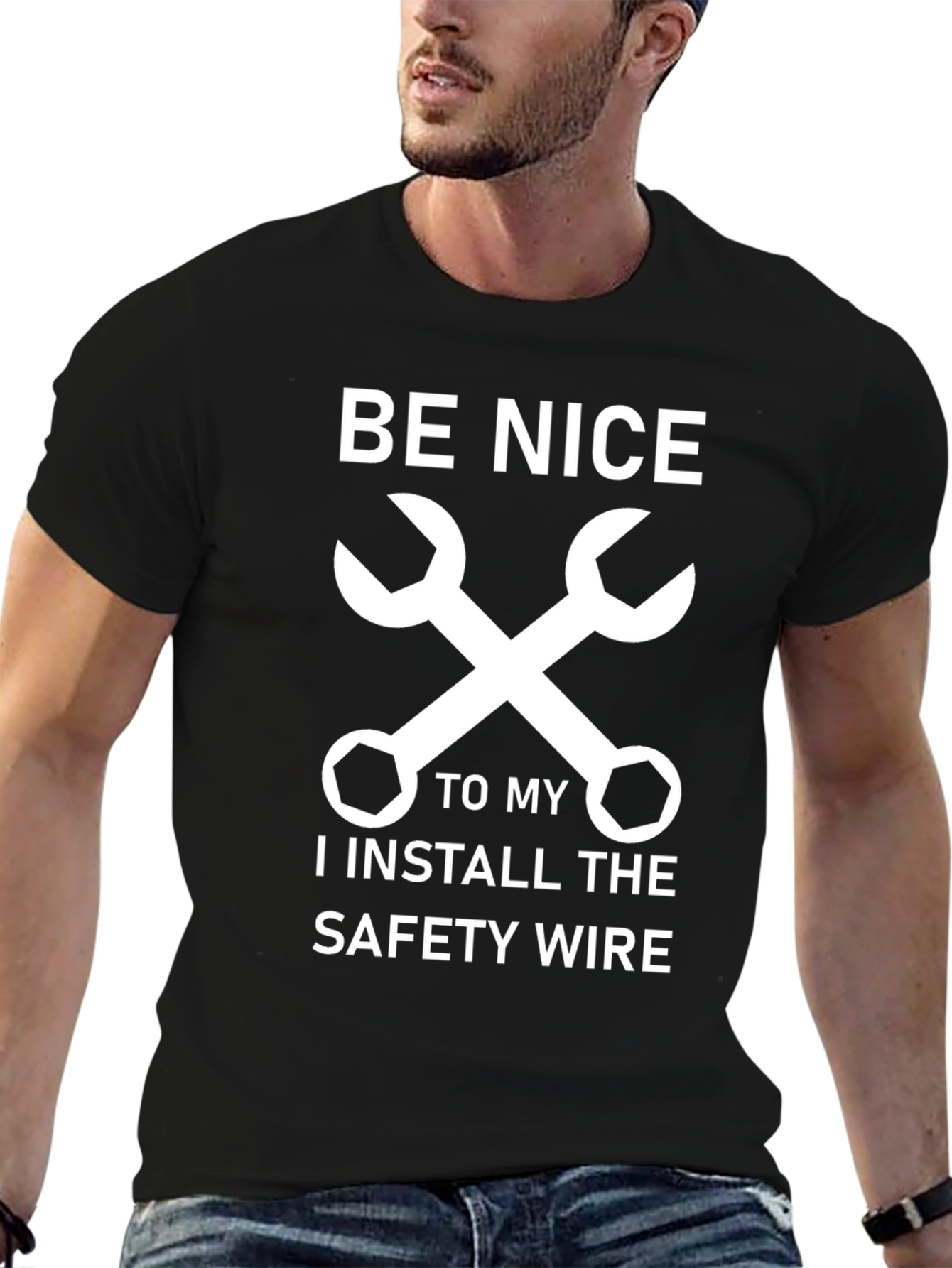 Be Nice Mechanic T-Shirt - Safety Wire Installer Gift