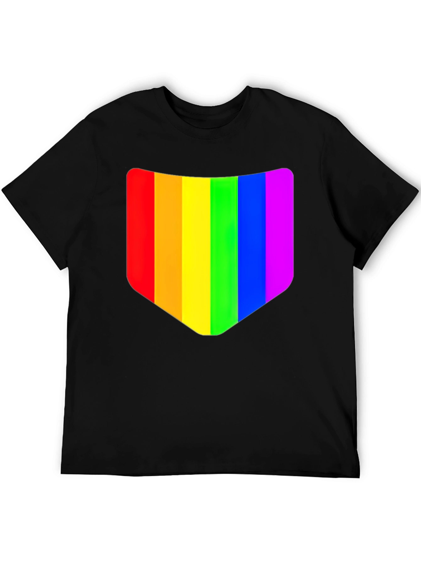Rainbow Pride Graphic Tee - Black Cotton Shirt