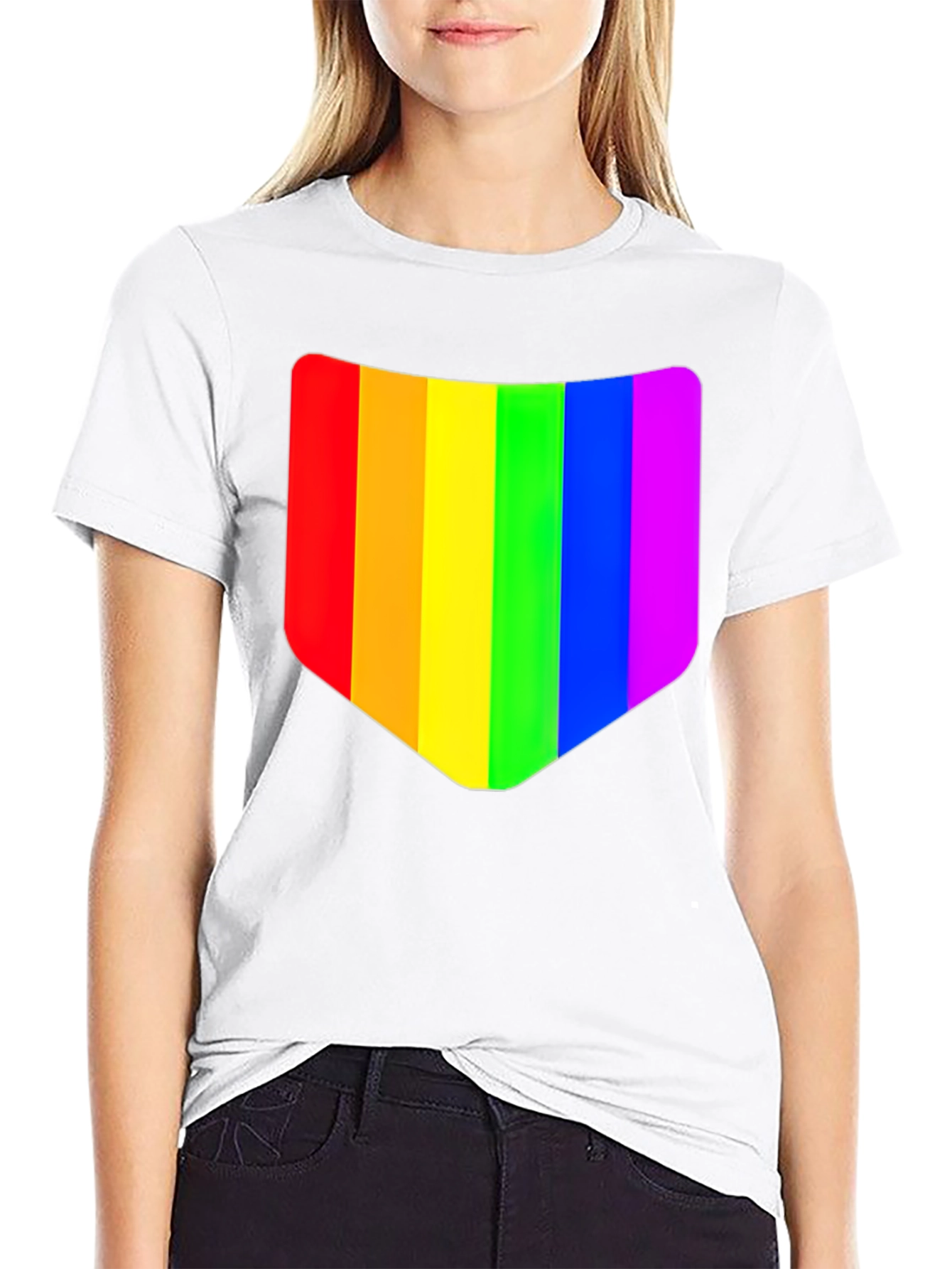 Rainbow Pride Graphic Tee - Black Cotton Shirt