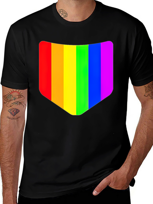 Rainbow Pride Graphic Tee - Black Cotton Shirt