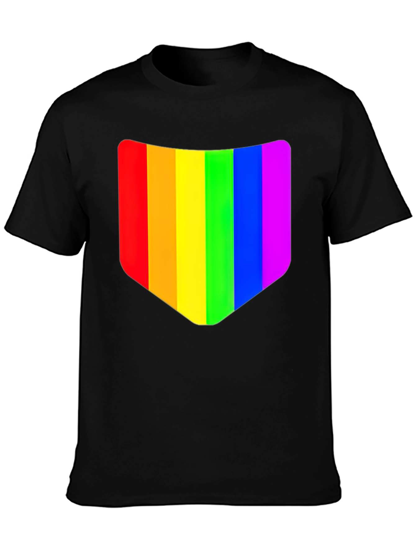 Rainbow Pride Graphic Tee - Black Cotton Shirt