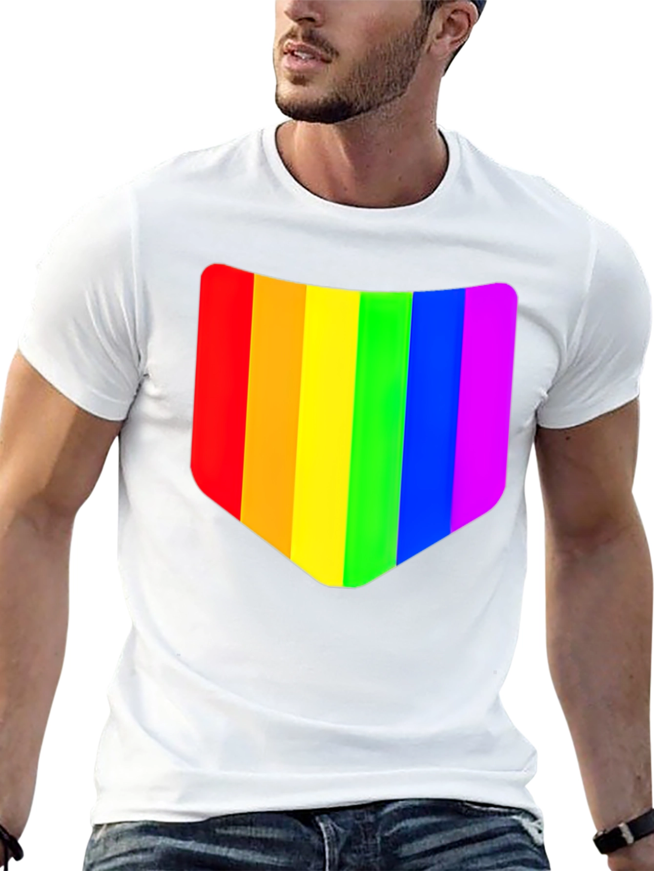 Rainbow Pride Graphic Tee - Black Cotton Shirt
