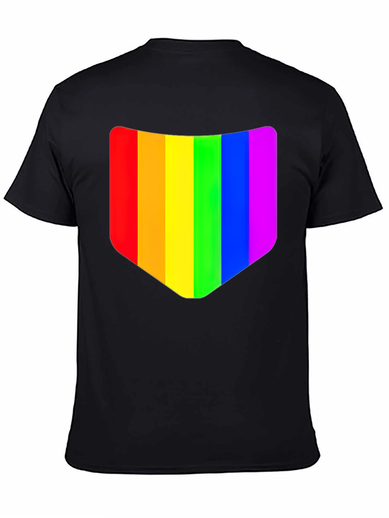 Rainbow Pride Graphic Tee - Black Cotton Shirt