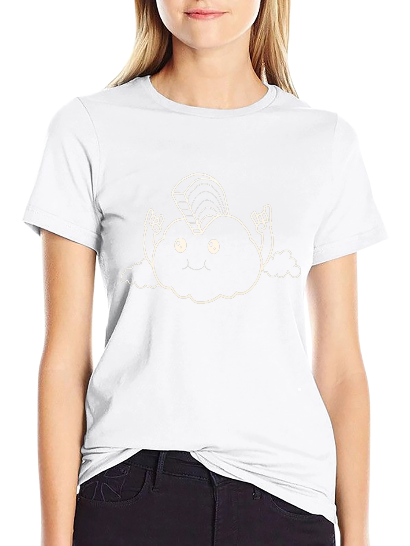 Funny Cloud Rocker Graphic T-Shirt - Black Cotton Tee
