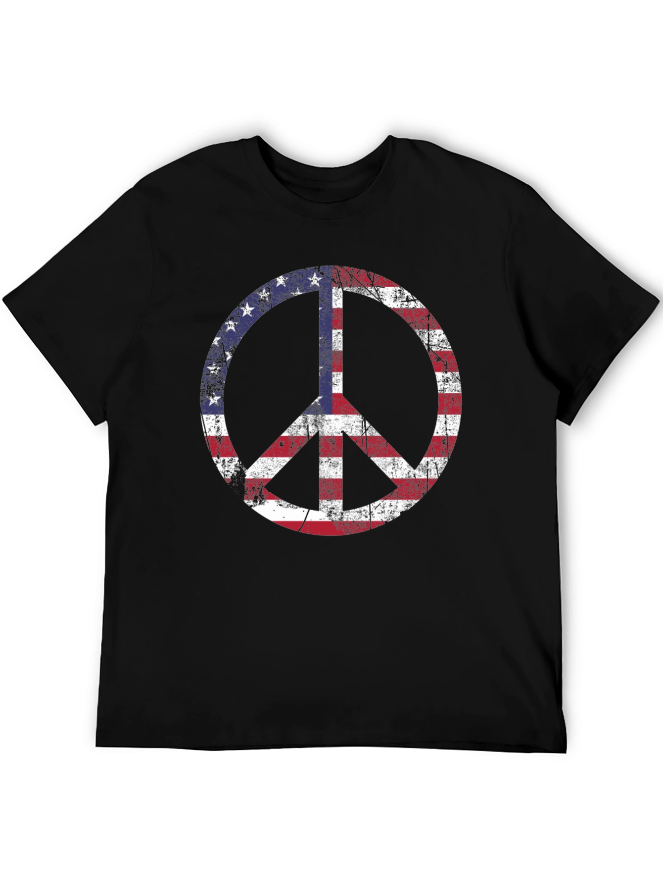 USA Peace Sign Graphic T-Shirt - Patriotic Tee