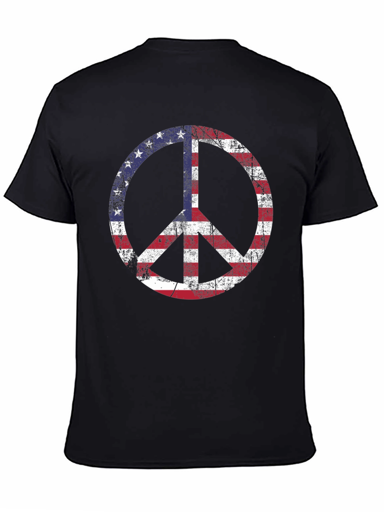 USA Peace Sign Graphic T-Shirt - Patriotic Tee
