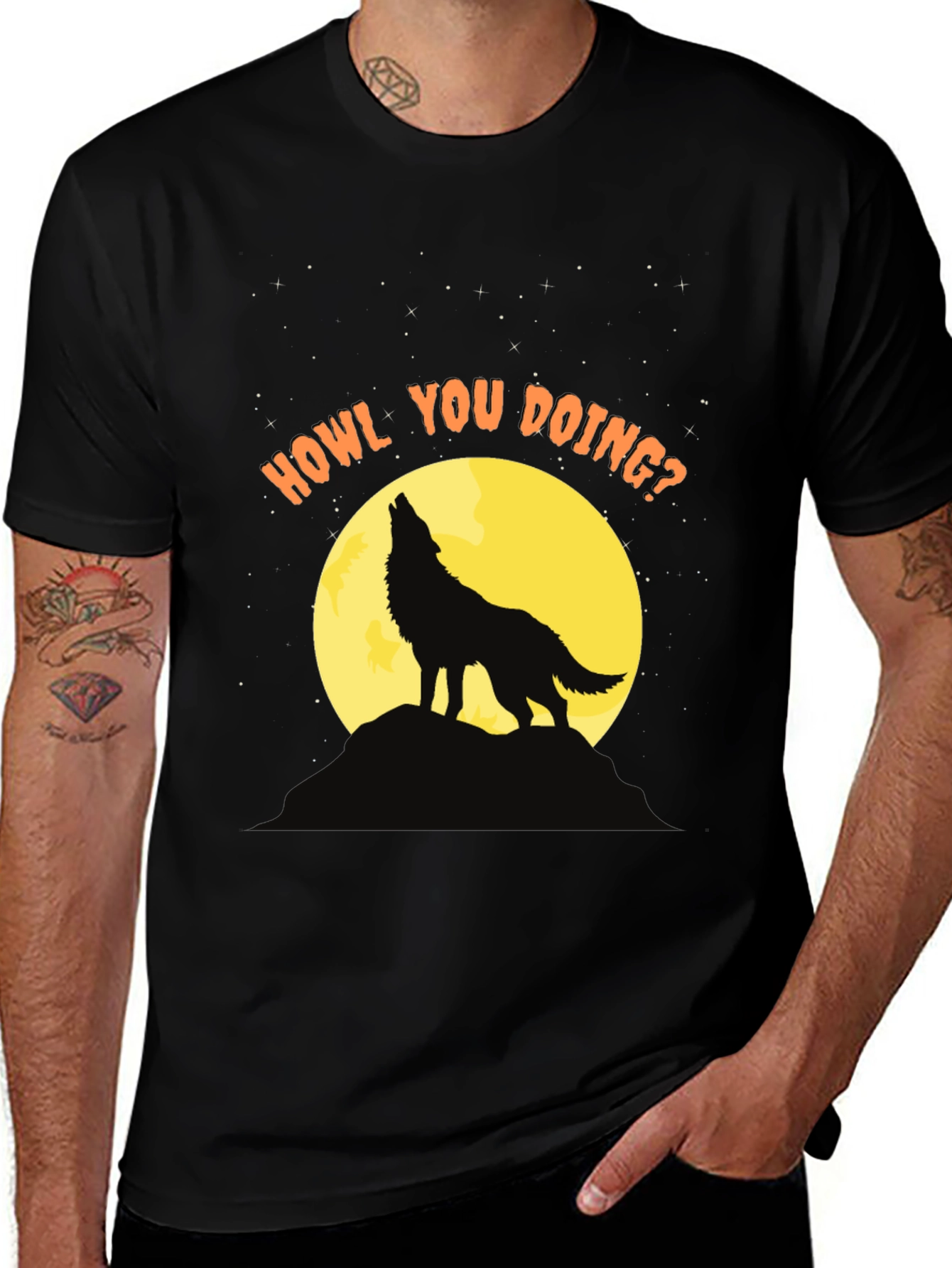 Howl You Doing? Wolf Graphic Tee