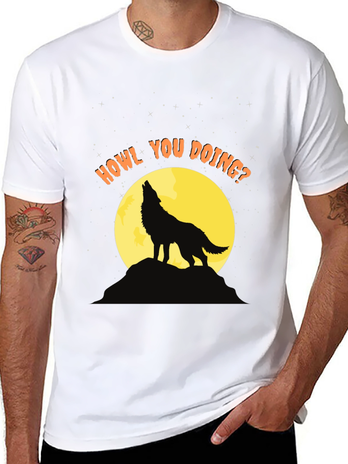 Howl You Doing? Wolf Graphic Tee
