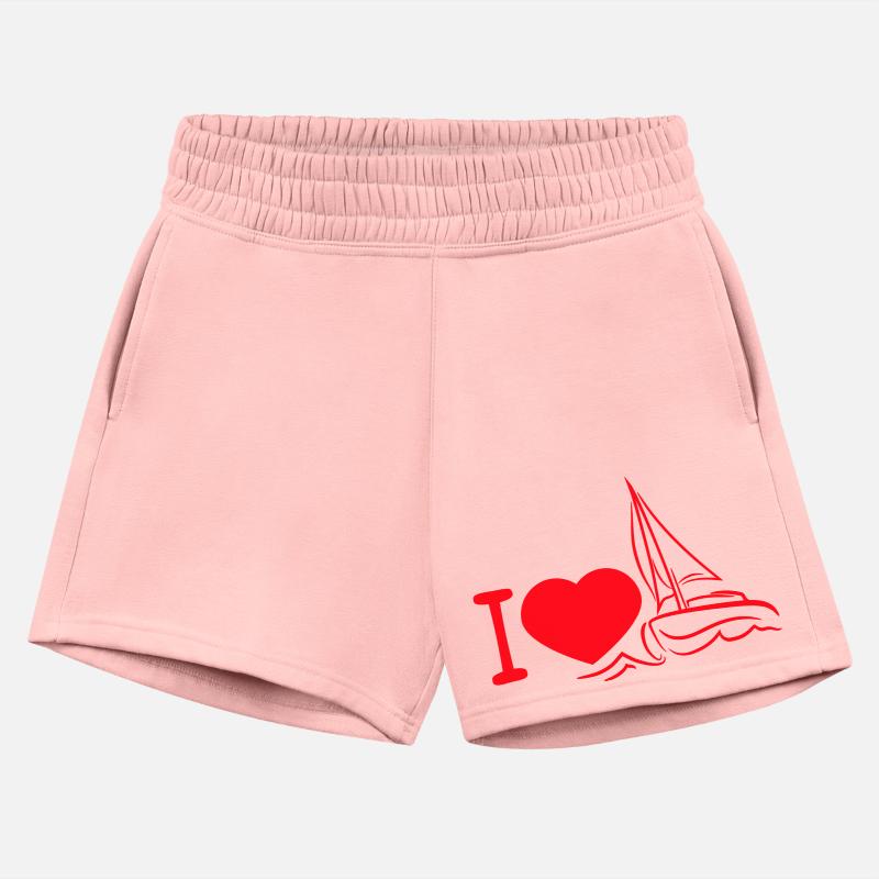 I Love Sailing Boat Sail Heart Symbol Crew Logo