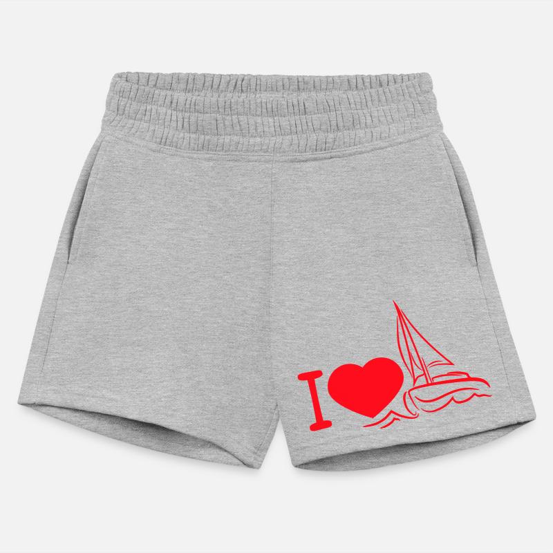 I Love Sailing Boat Sail Heart Symbol Crew Logo