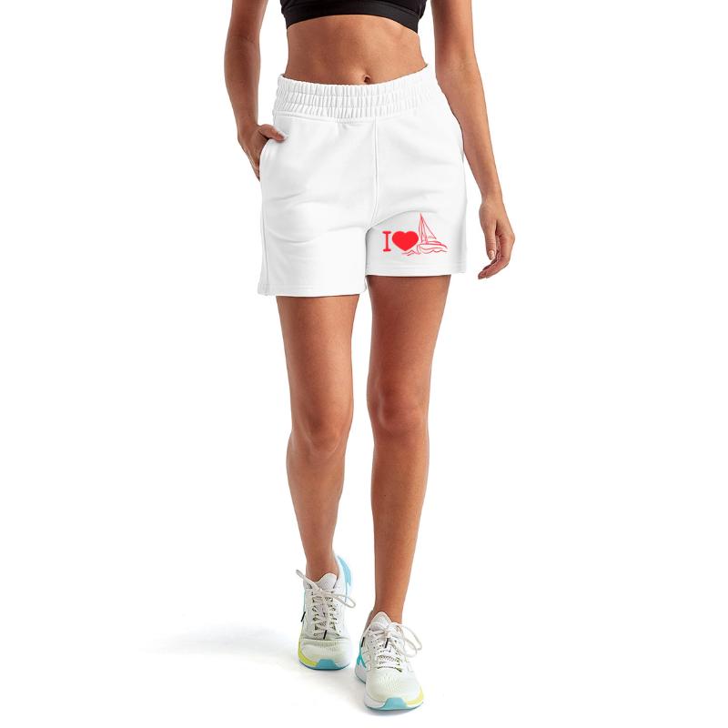 I Love Sailing Boat Sail Heart Symbol Crew Logo