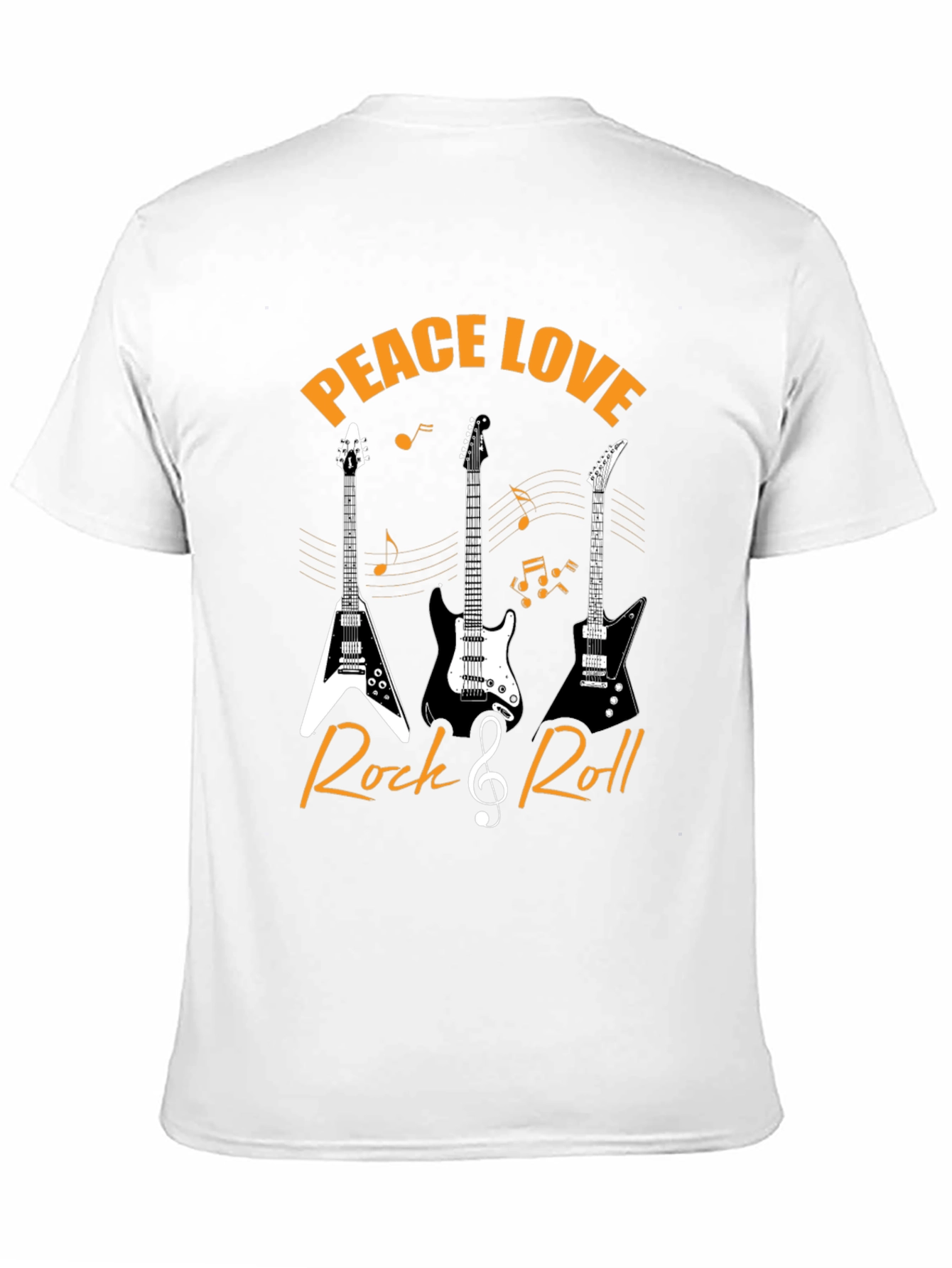 Peace Love Rock & Roll Guitar T-Shirt
