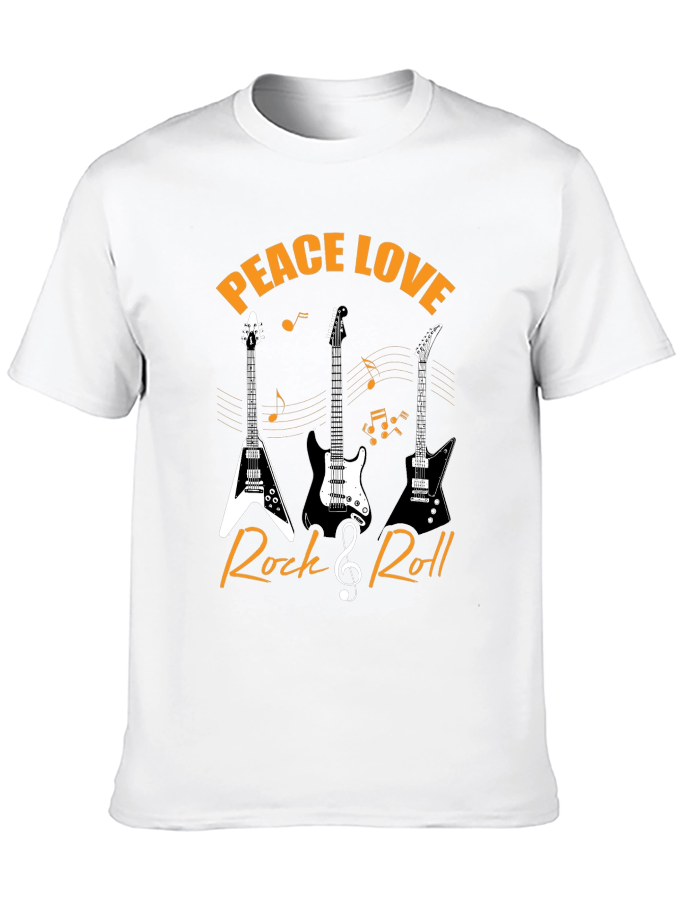Peace Love Rock & Roll Guitar T-Shirt