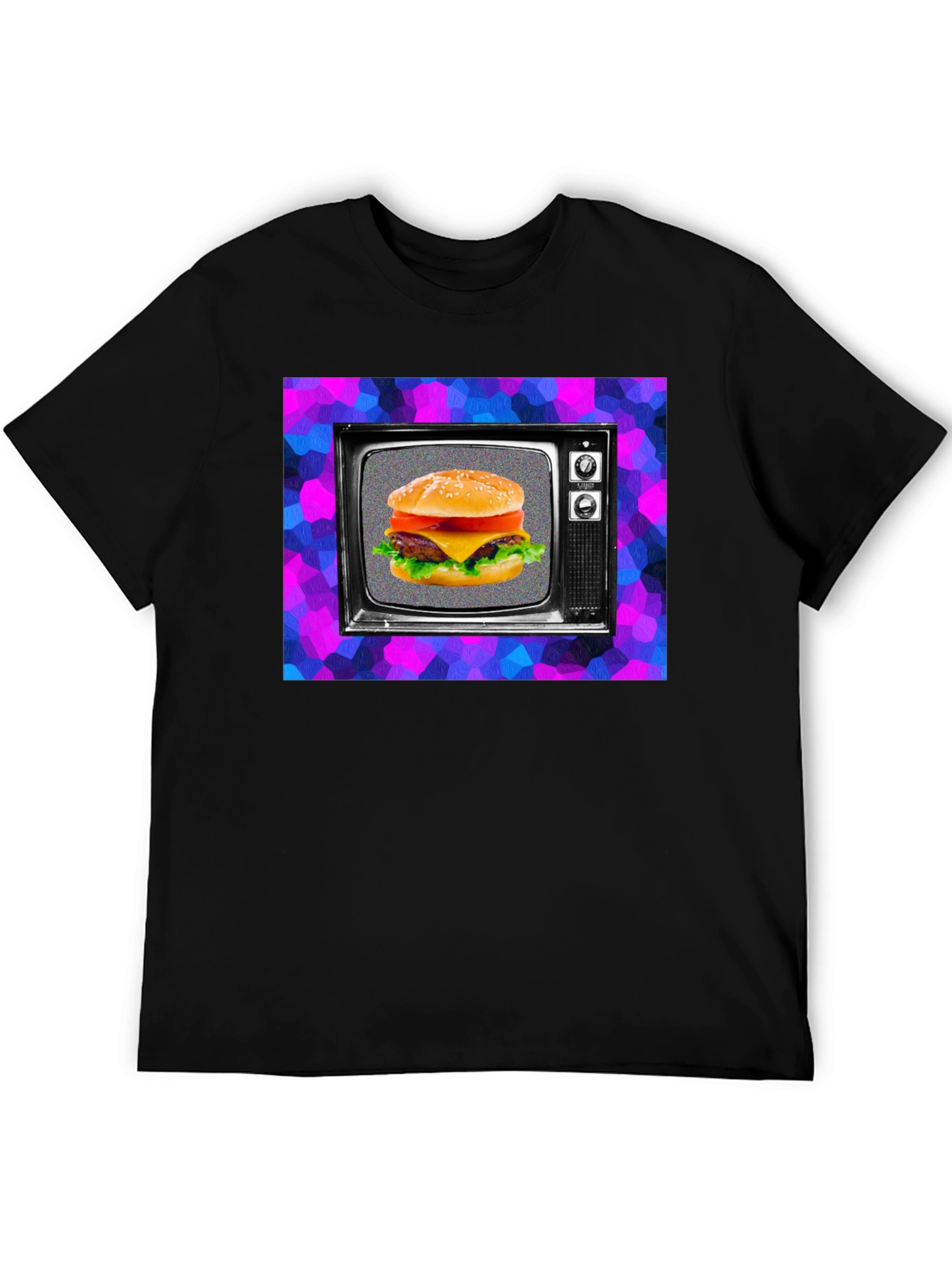 Burger TV Graphic Tee - Retro Style