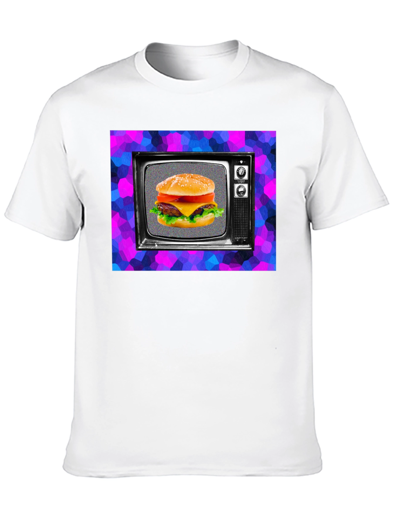 Burger TV Graphic Tee - Retro Style