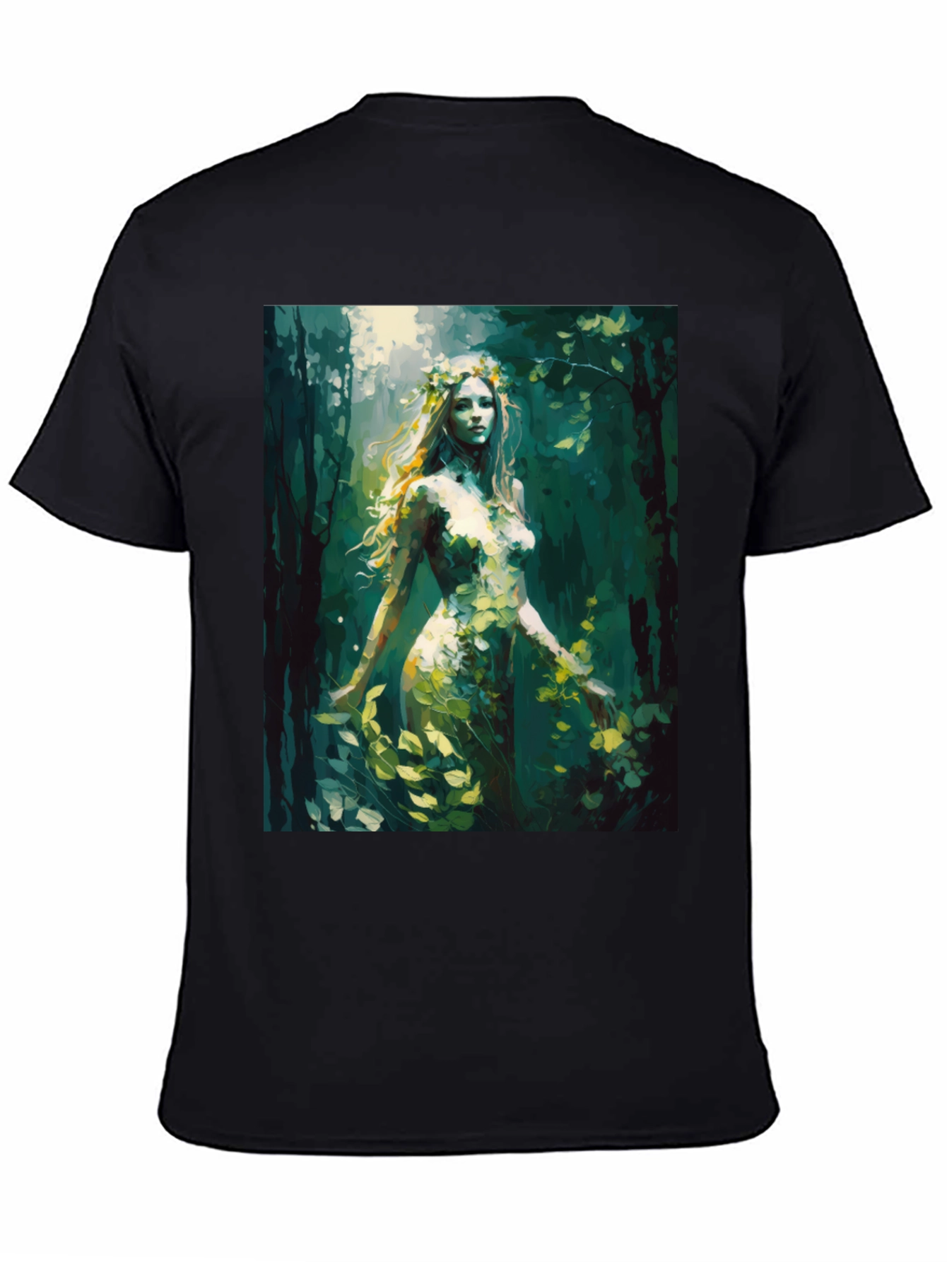 Nature Goddess Graphic Tee - Black