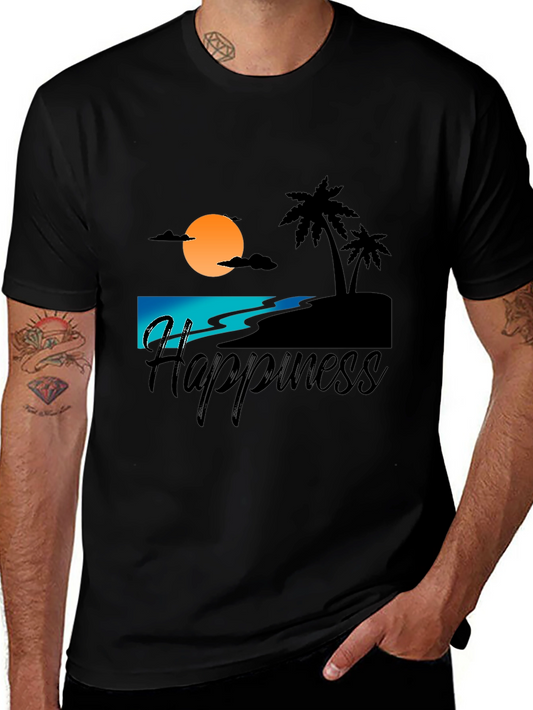 Sunset Beach Happiness Graphic Tee