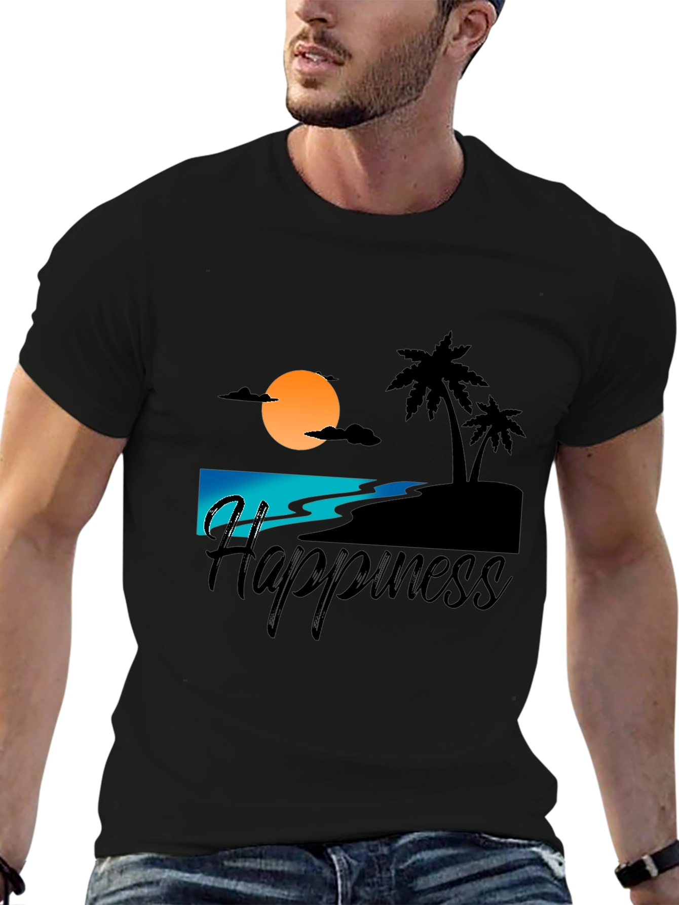 Sunset Beach Happiness Graphic Tee