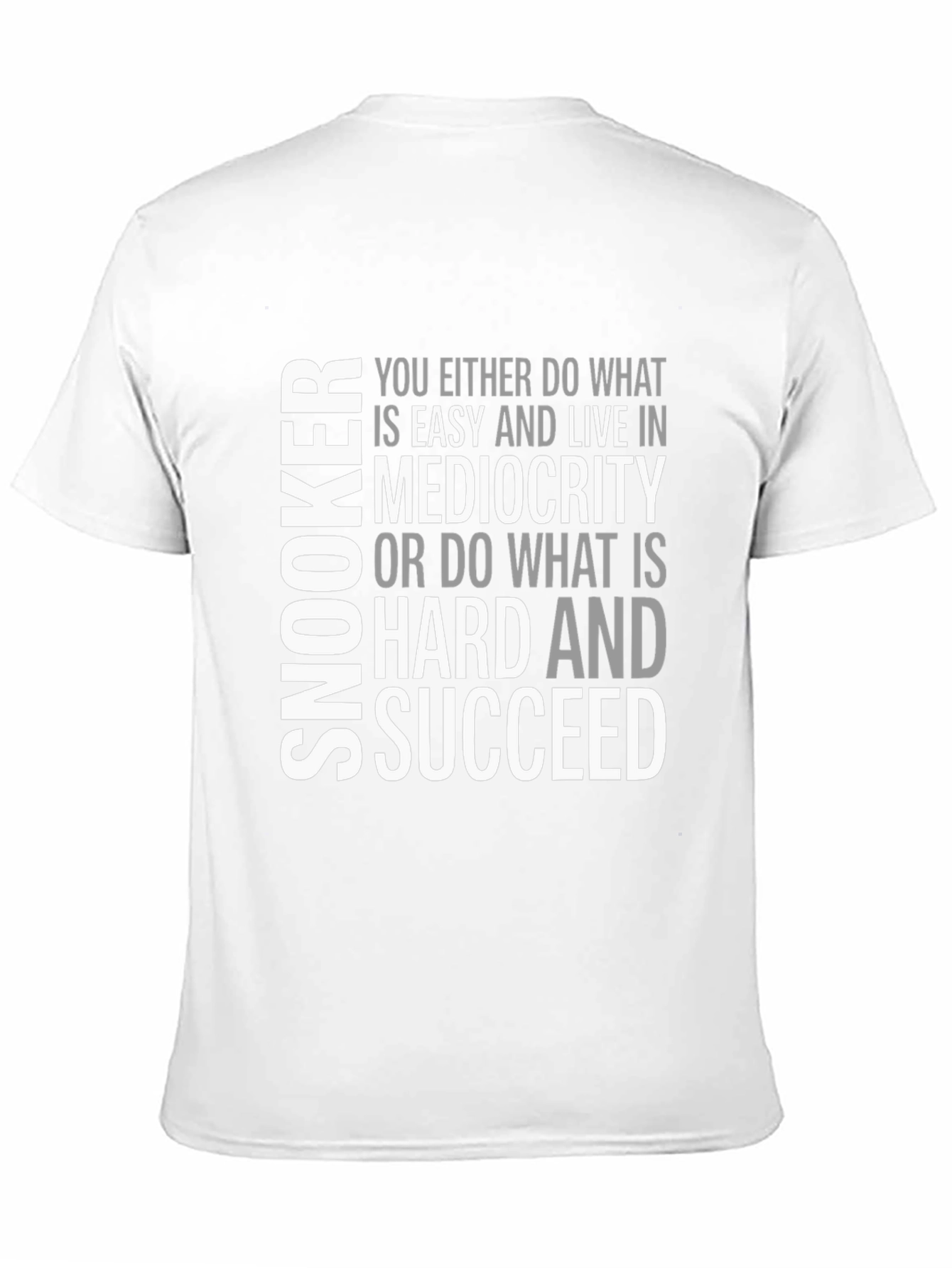 Snooker Motivational T-Shirt - Easy vs Hard Choice Tee