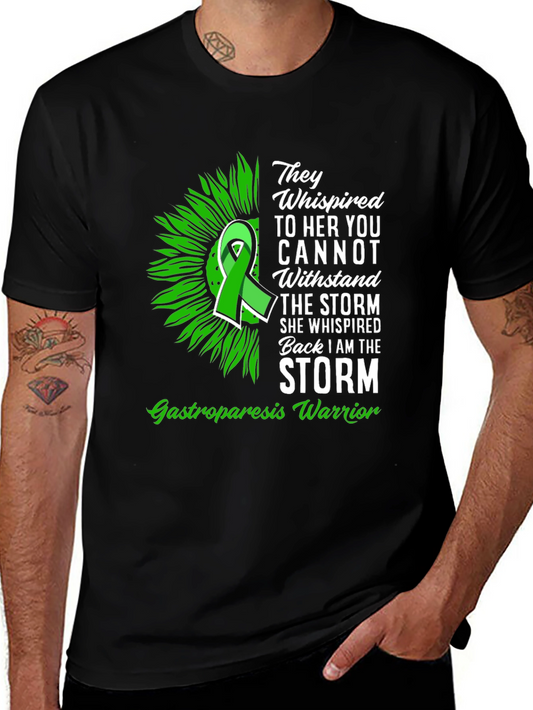 Gastroparesis Warrior T-Shirt Sunflower Ribbon Design