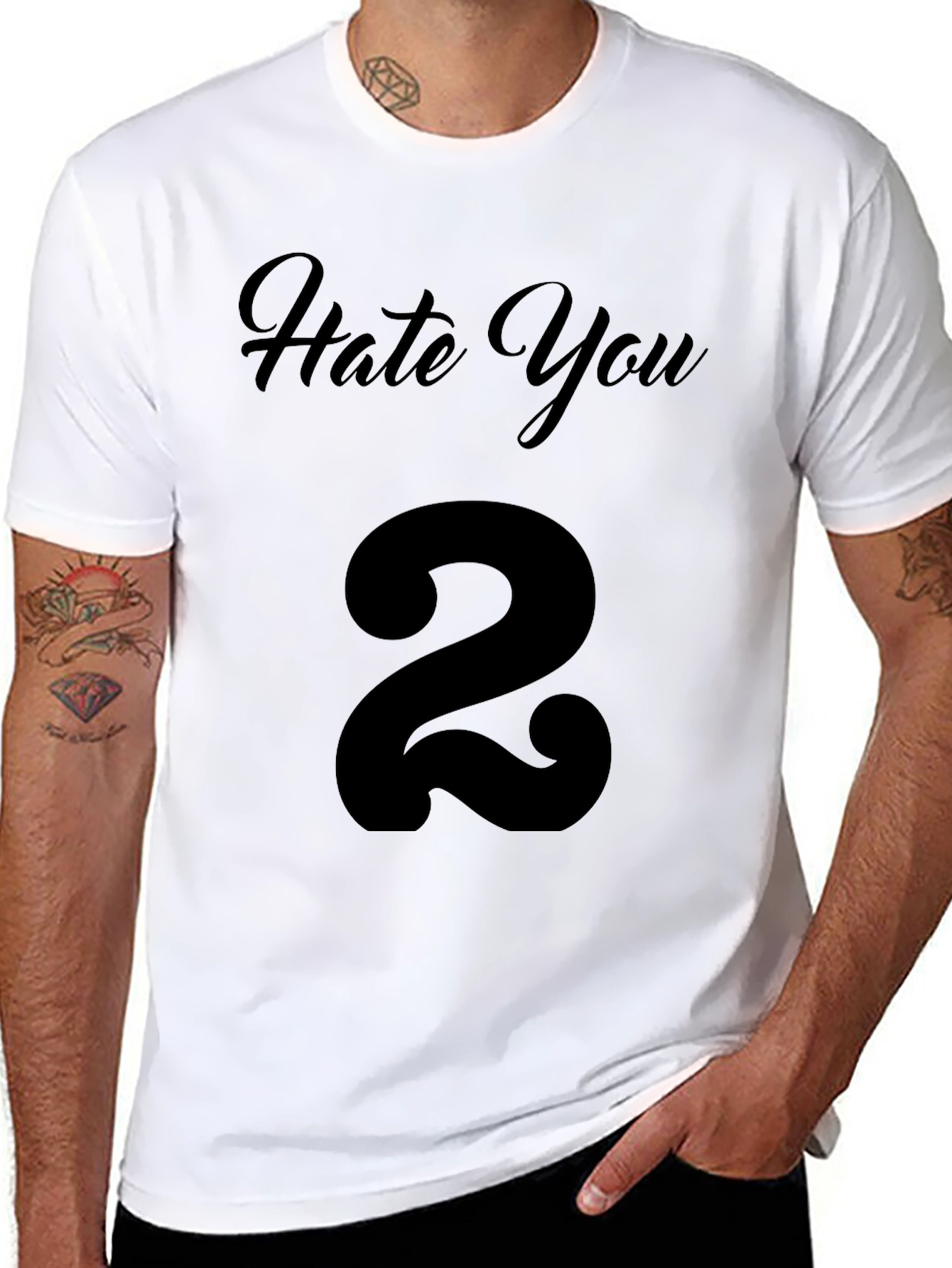 Hate You 2 T-Shirt - Black Graphic Tee
