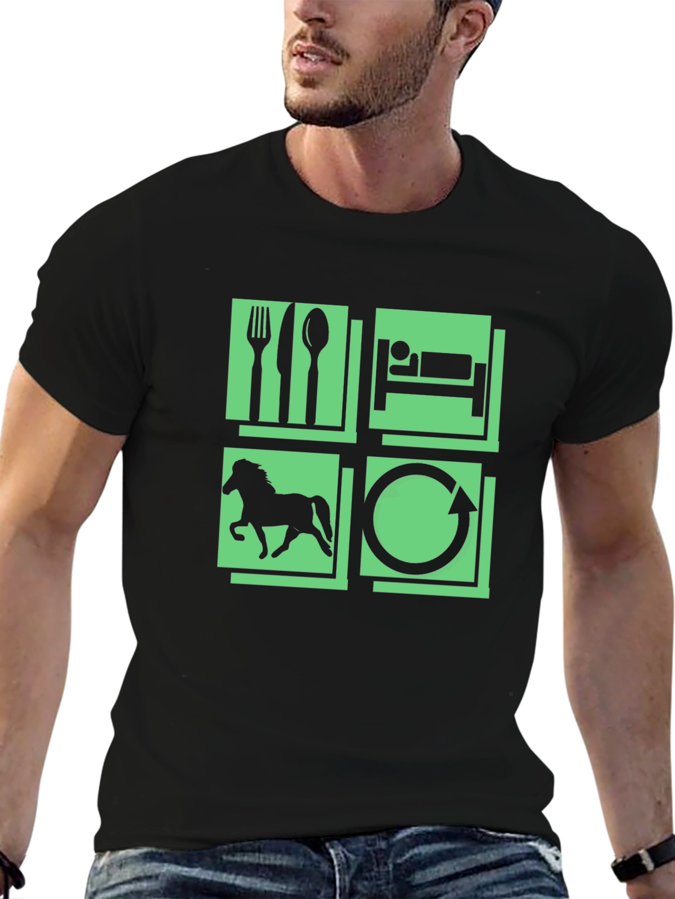 Eat Sleep Horse Repeat T-Shirt