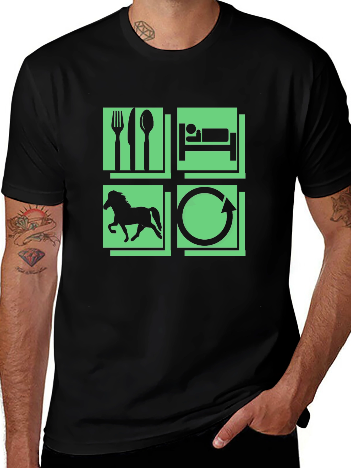 Eat Sleep Horse Repeat T-Shirt