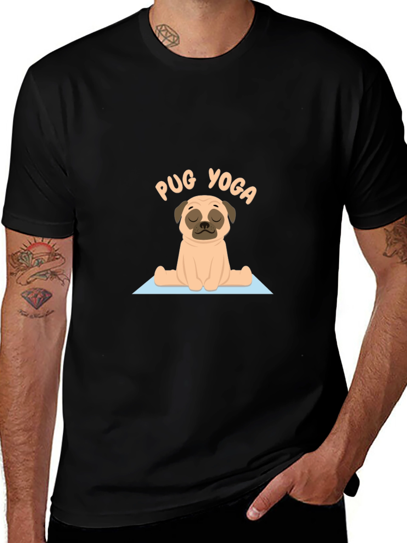 Pug Yoga T-Shirt - Funny Pet Lover Tee