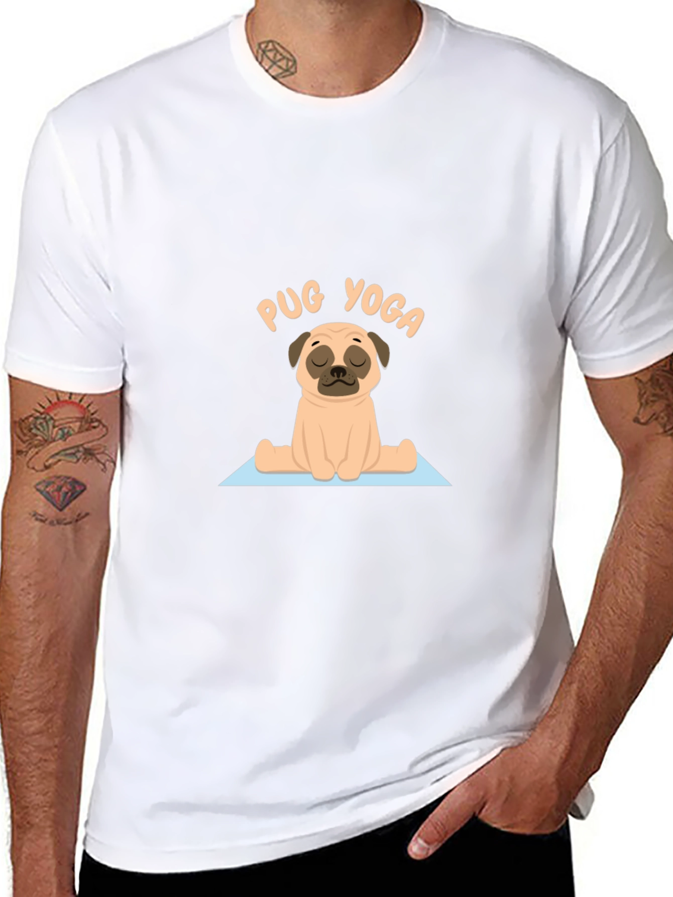 Pug Yoga T-Shirt - Funny Pet Lover Tee