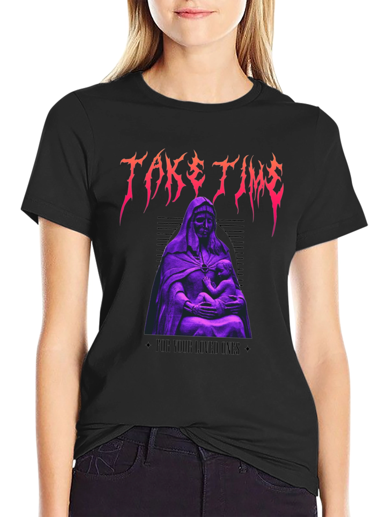 Take Time Graphic Tee - Black Unisex T-Shirt