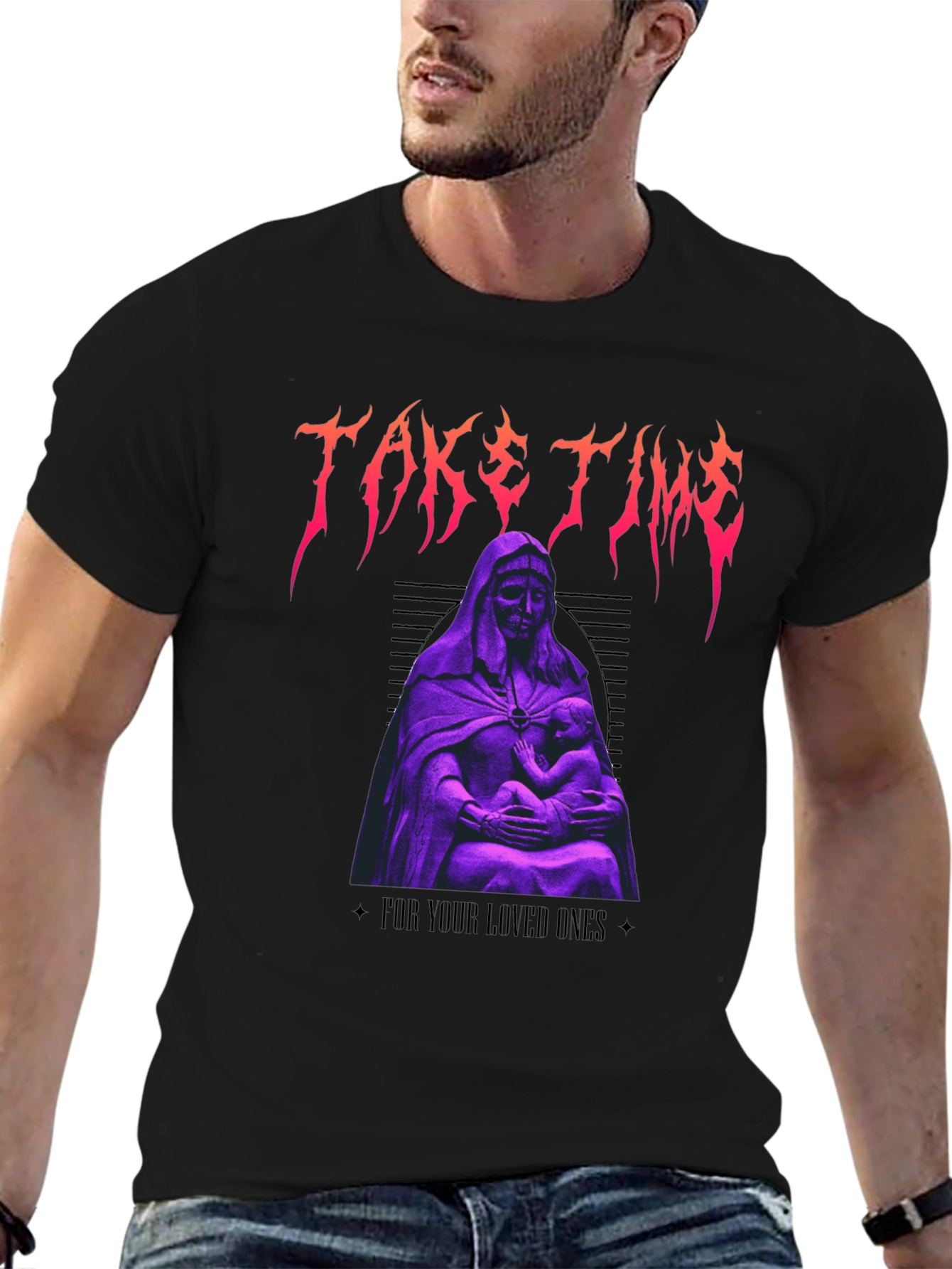 Take Time Graphic Tee - Black Unisex T-Shirt