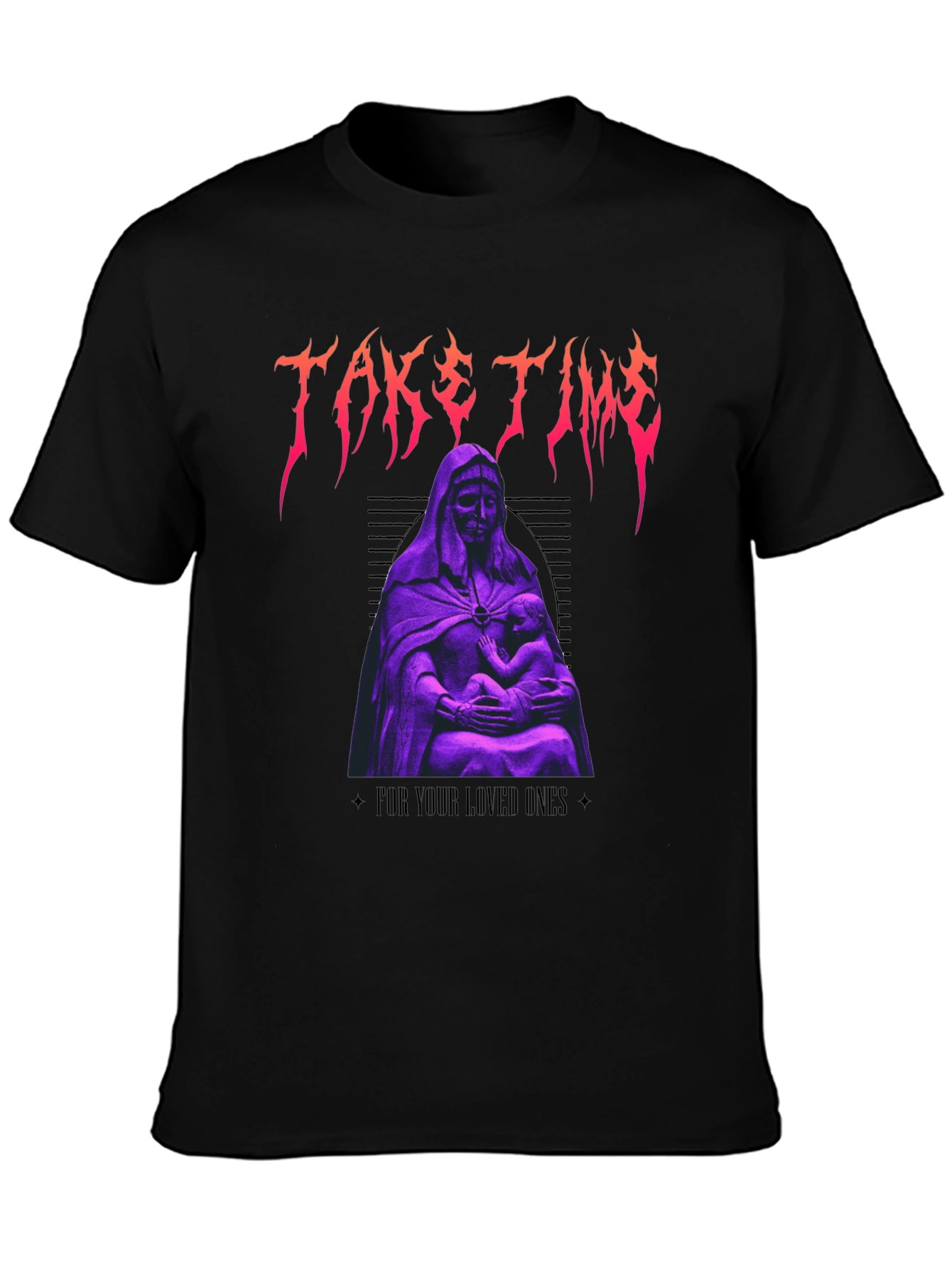 Take Time Graphic Tee - Black Unisex T-Shirt