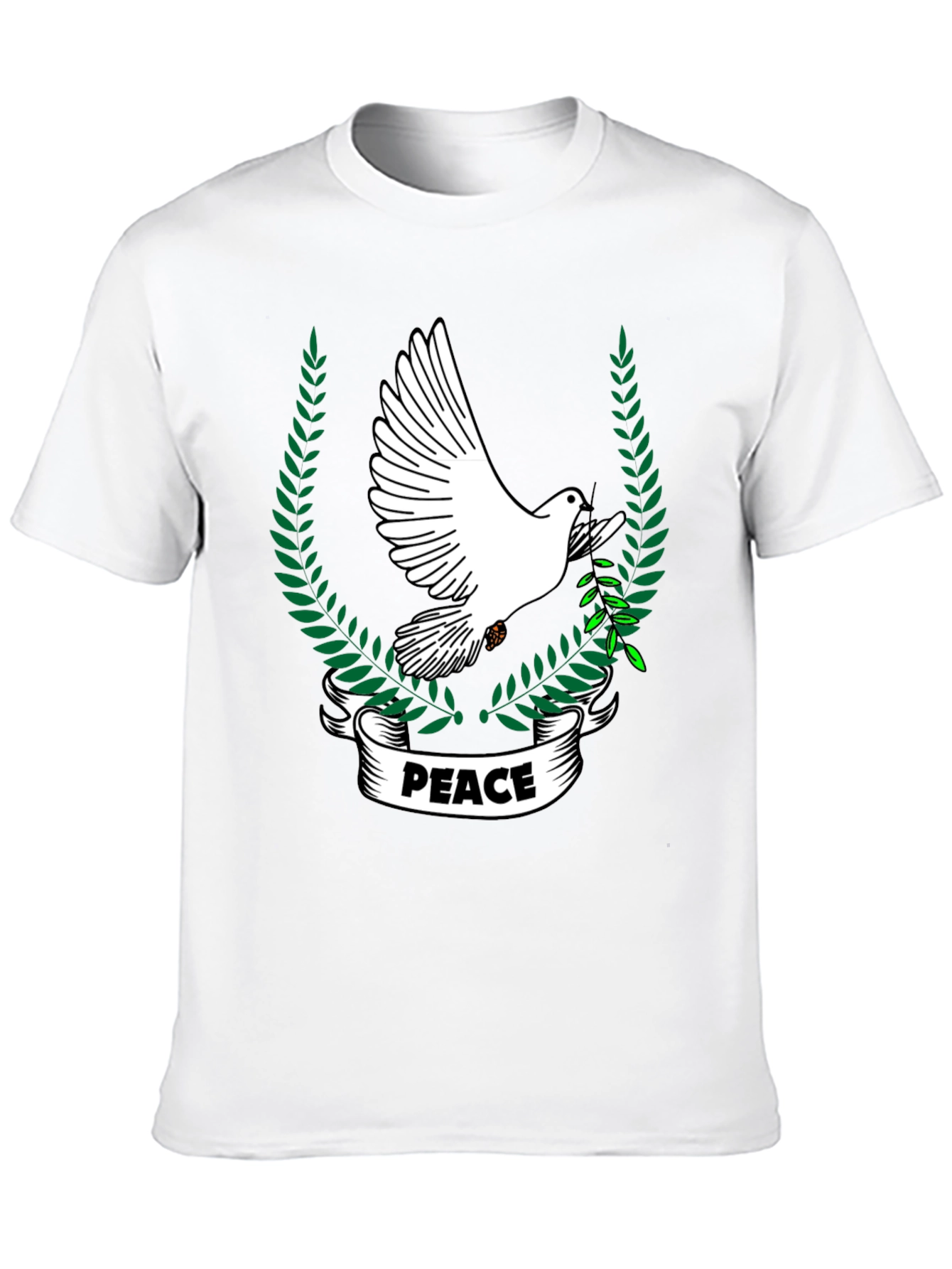 Peace Dove Graphic T-Shirt - Black