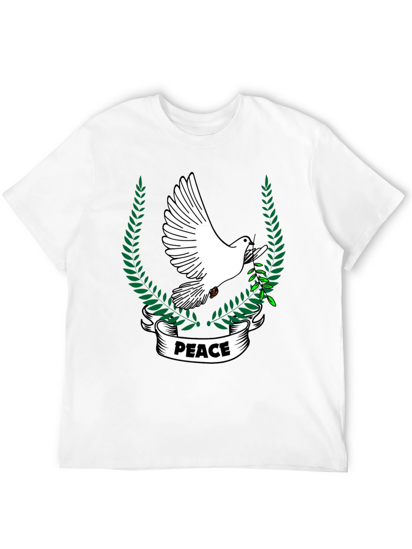 Peace Dove Graphic T-Shirt - Black