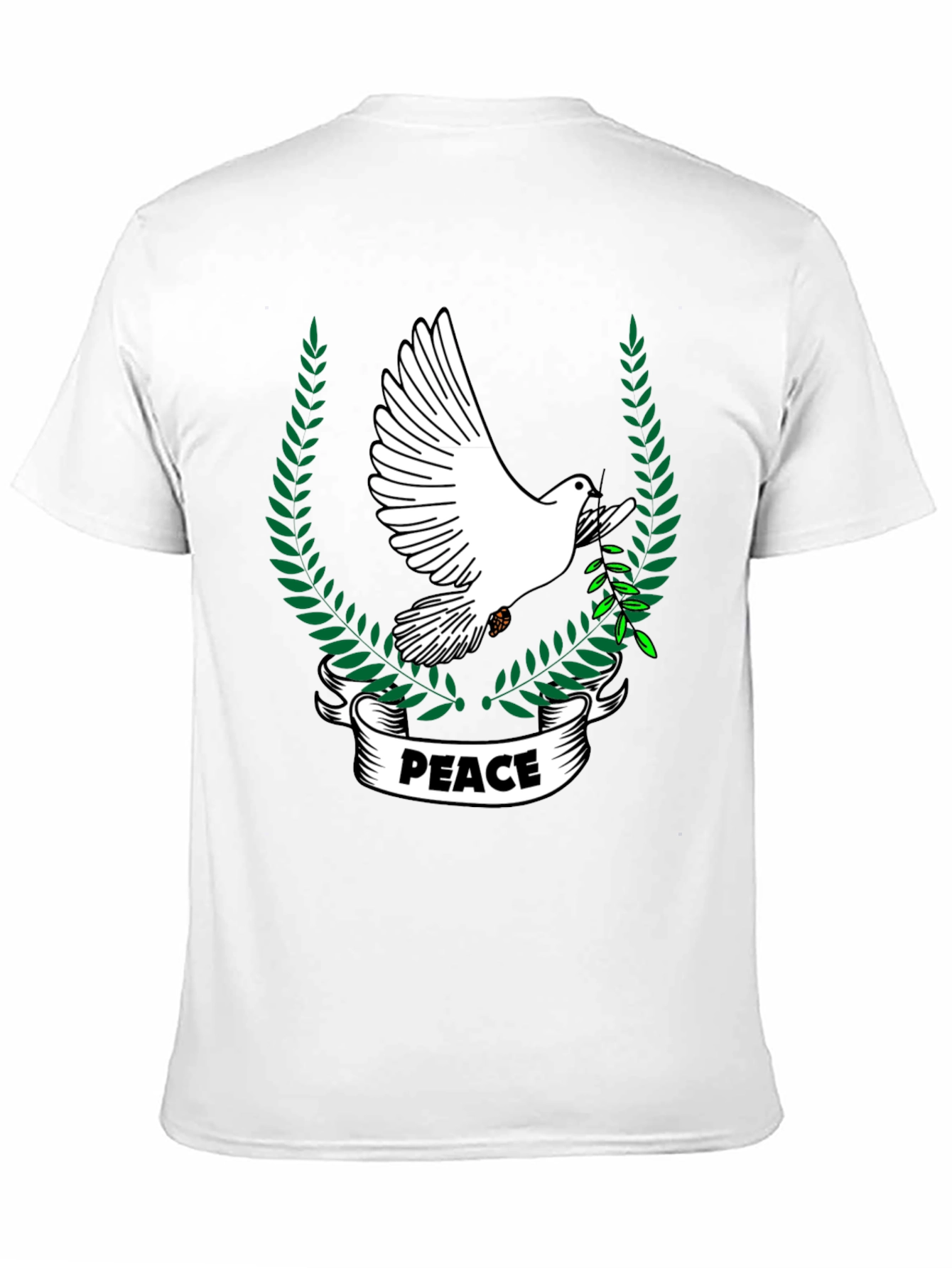 Peace Dove Graphic T-Shirt - Black