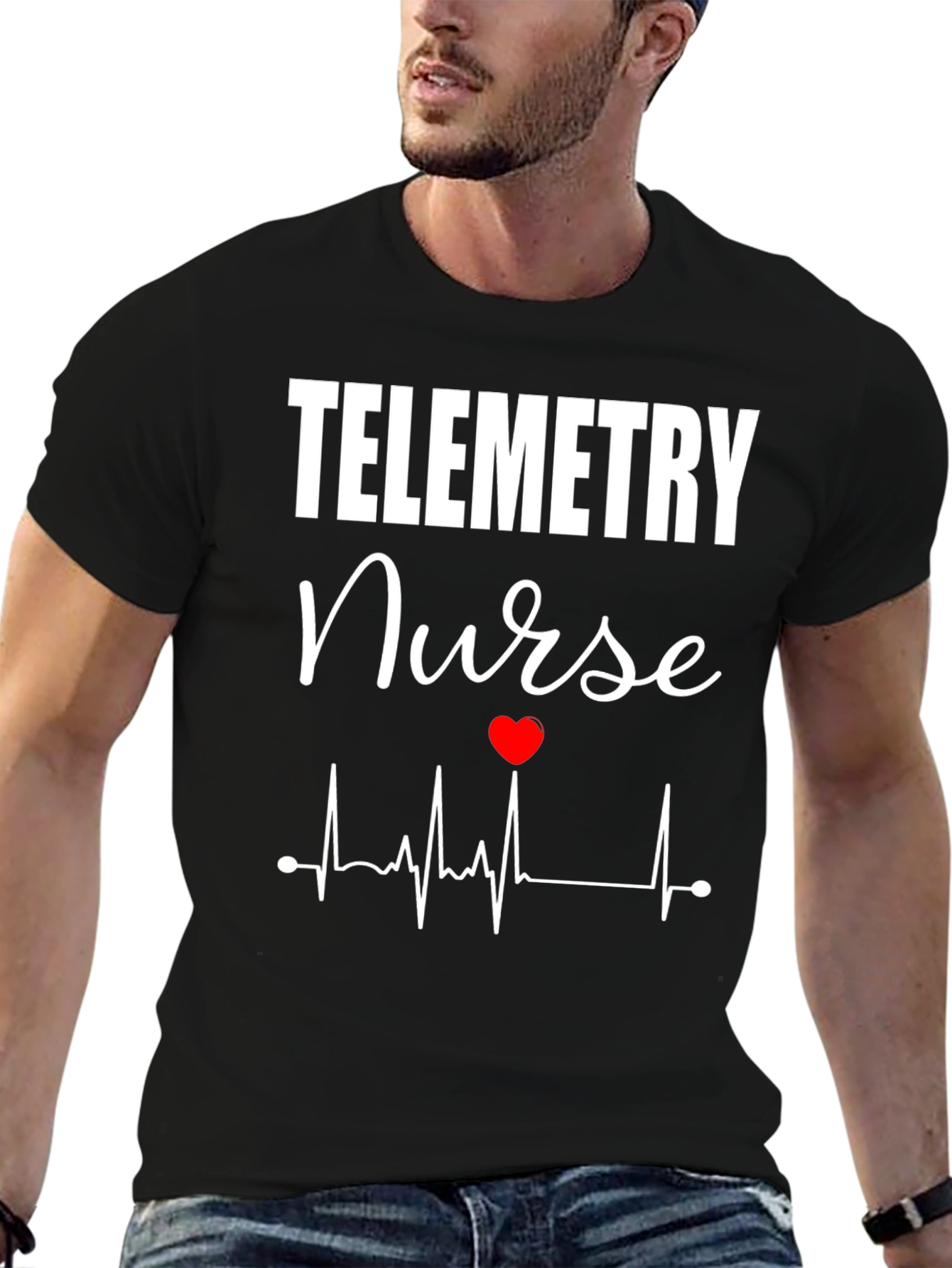 Telemetry Nurse Heartbeat Graphic Tee