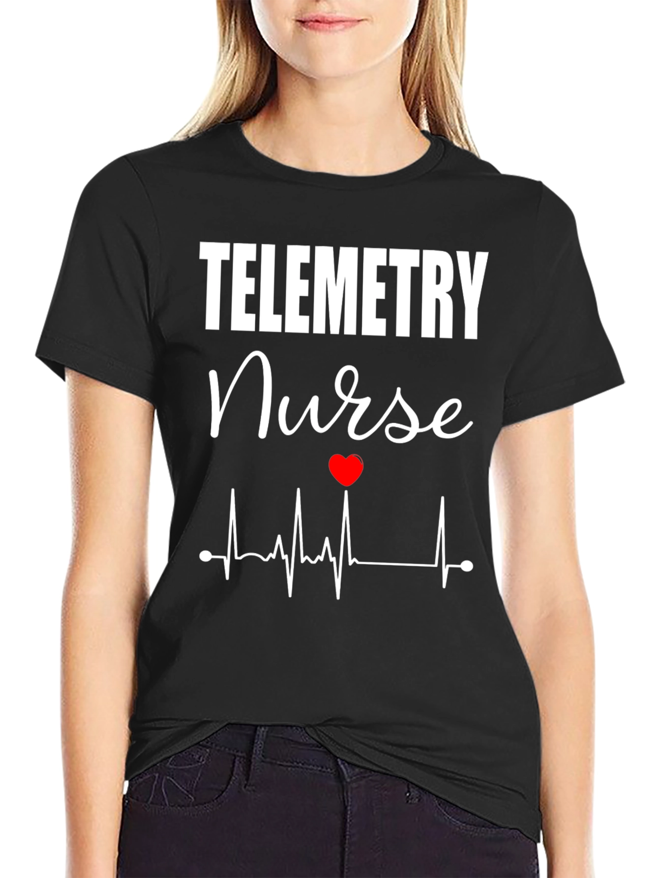 Telemetry Nurse Heartbeat Graphic Tee