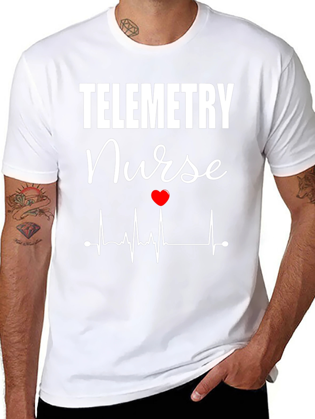 Telemetry Nurse Heartbeat Graphic Tee