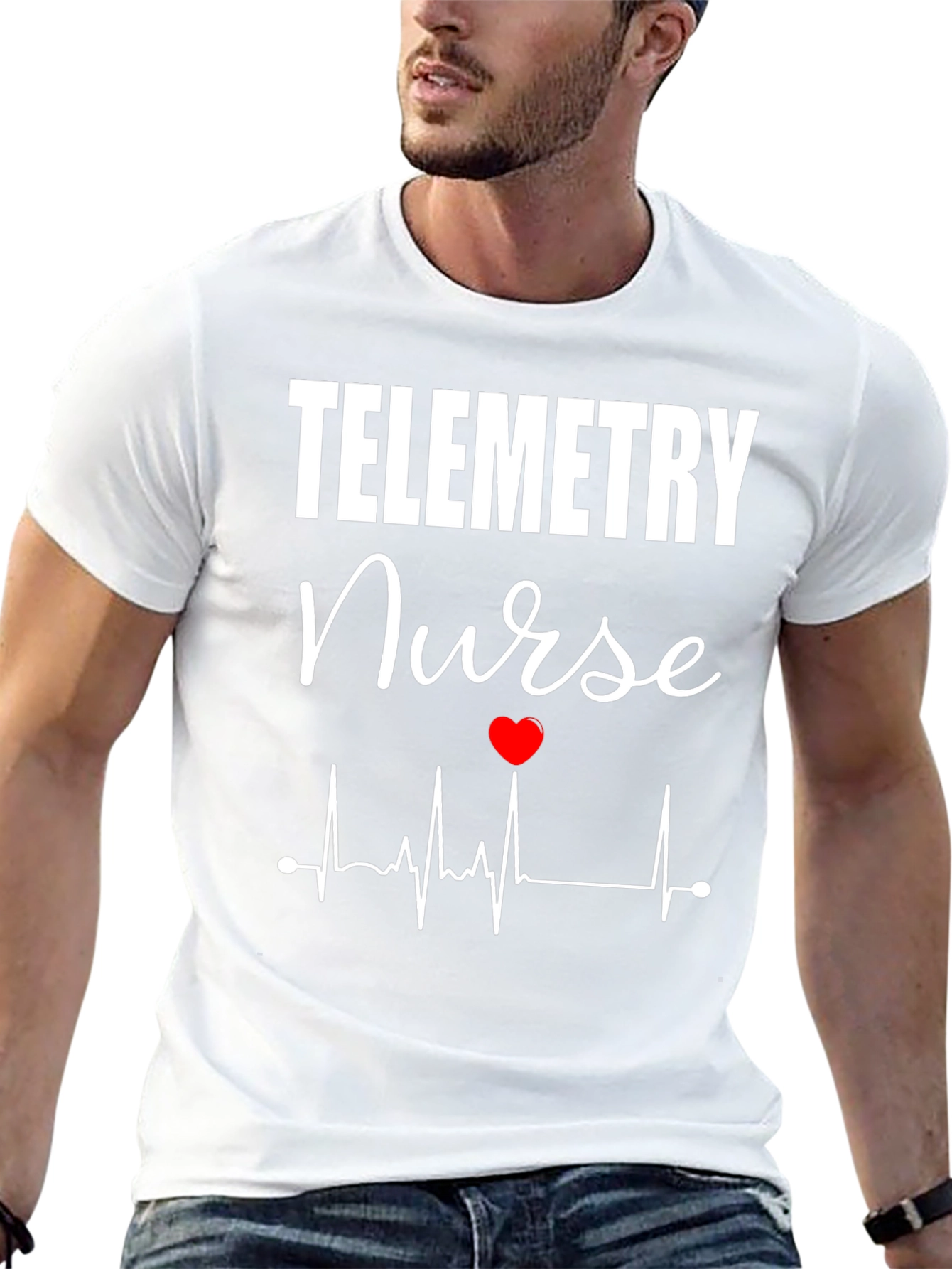 Telemetry Nurse Heartbeat Graphic Tee