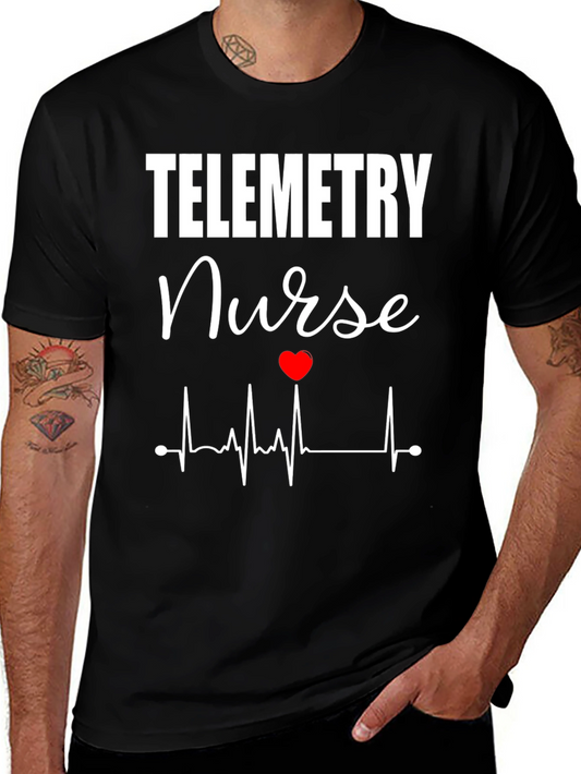 Telemetry Nurse Heartbeat Graphic Tee
