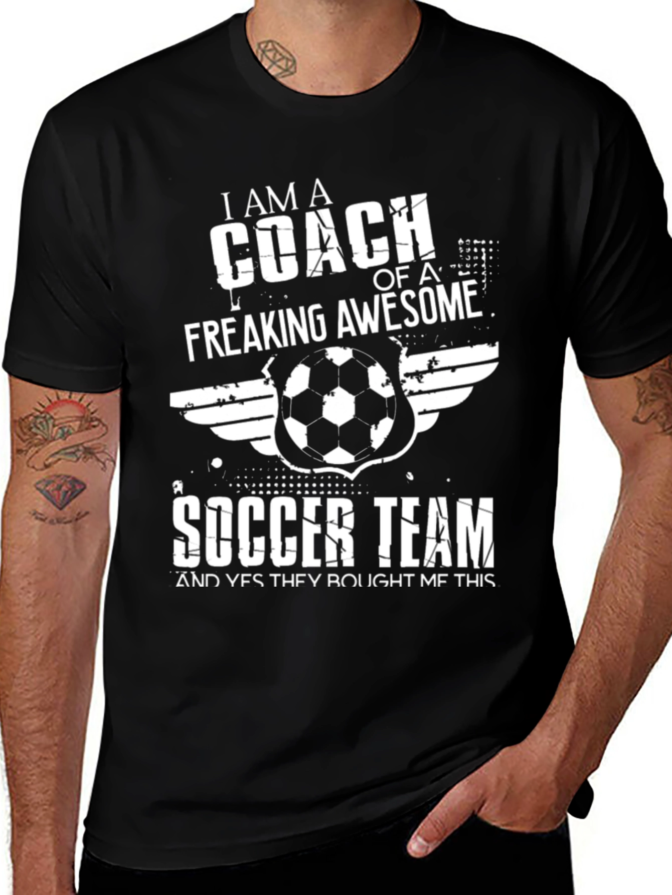 Funny Soccer Coach T-Shirt - Freaking Awesome Team Gift
